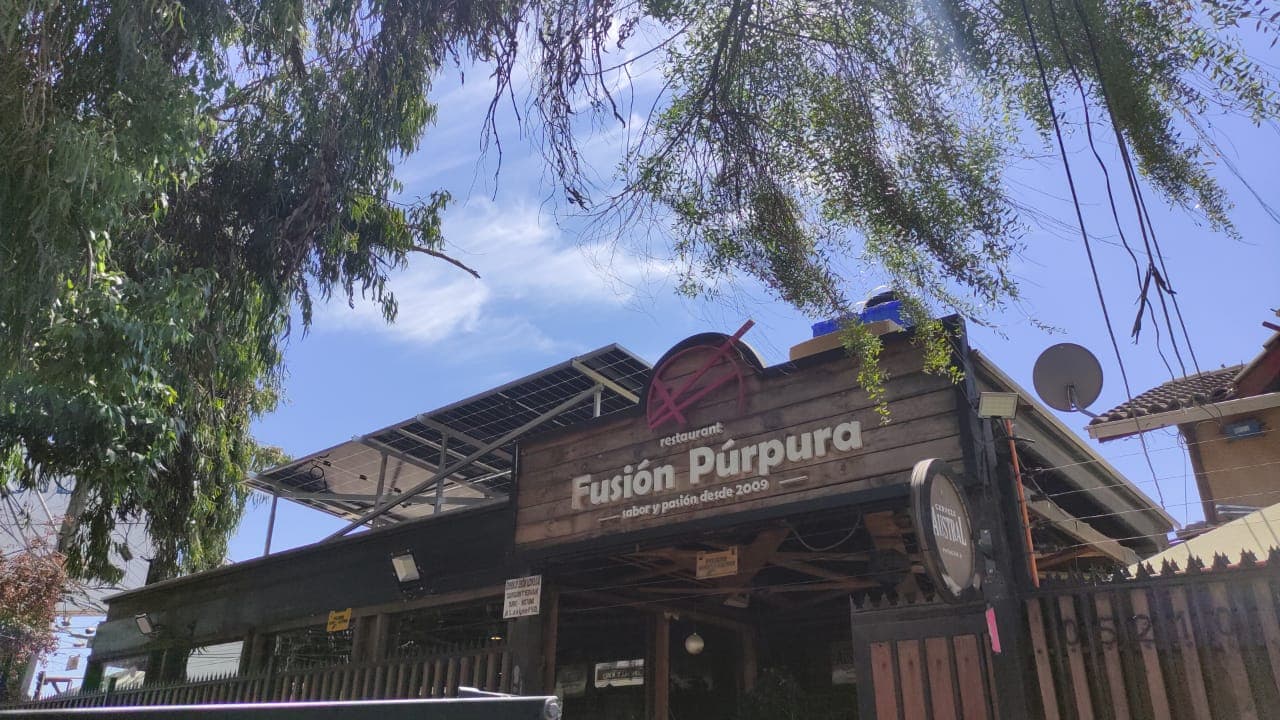 Proyecto solar Fusión purpura